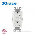 3Gang 125V White GFCI Receptacle Outlet